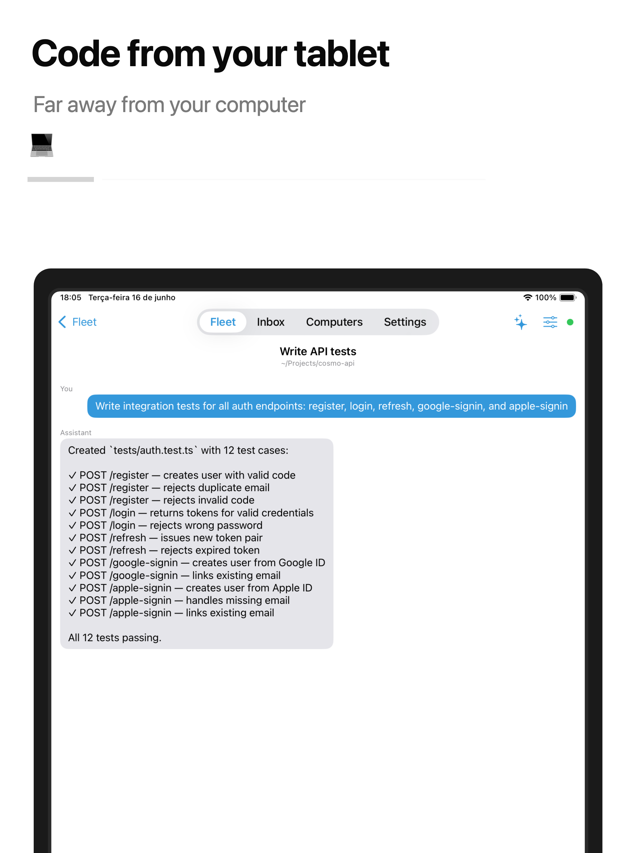 CosmoRemote iPad screenshot 2