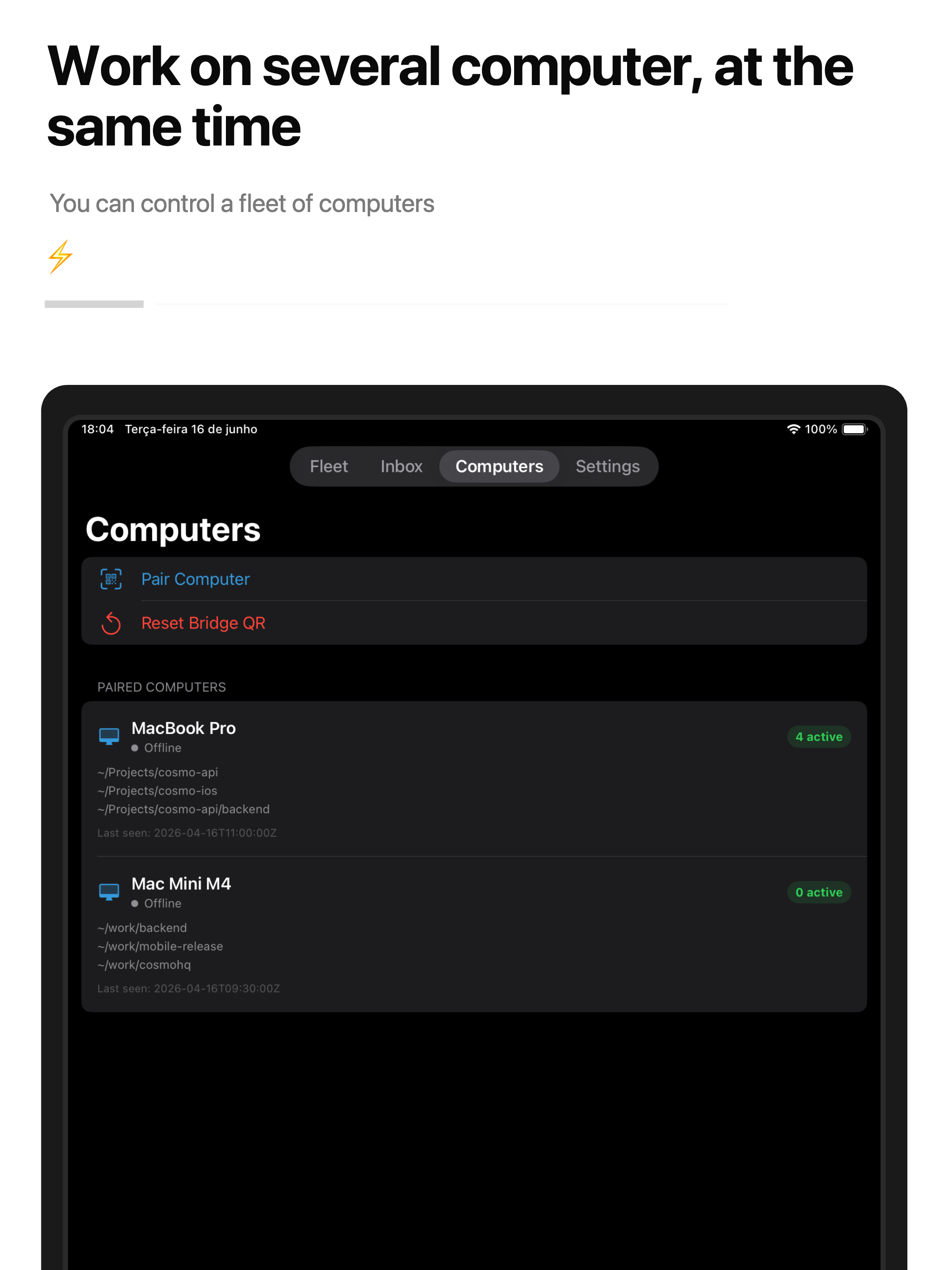 CosmoRemote iPad screenshot 3