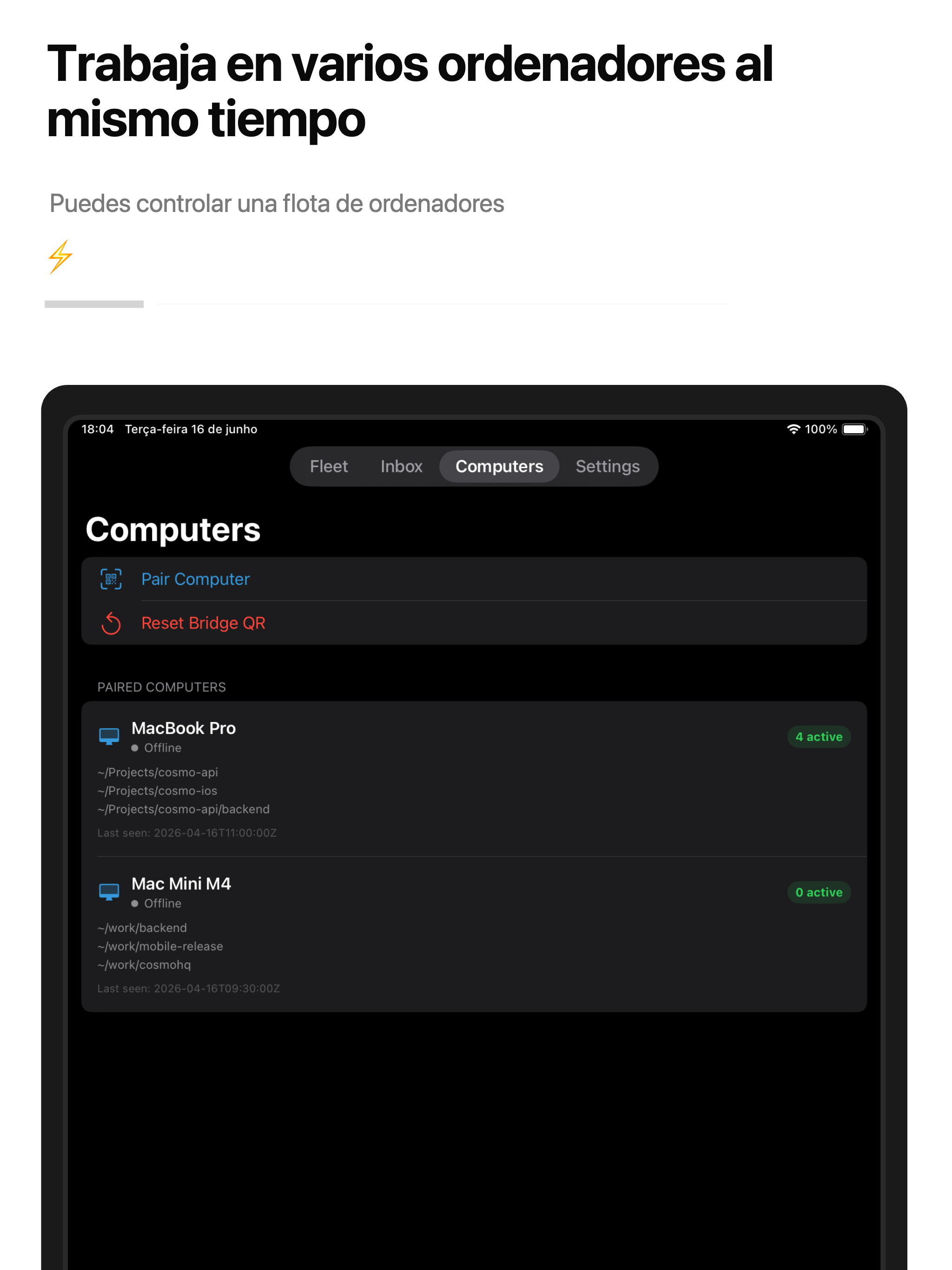 CosmoRemote iPad screenshot 3